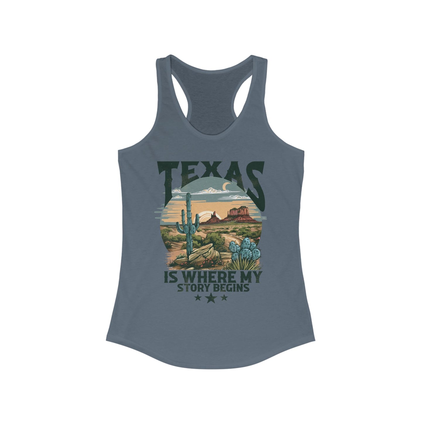 Texas is where my story begins  Racerback Tank