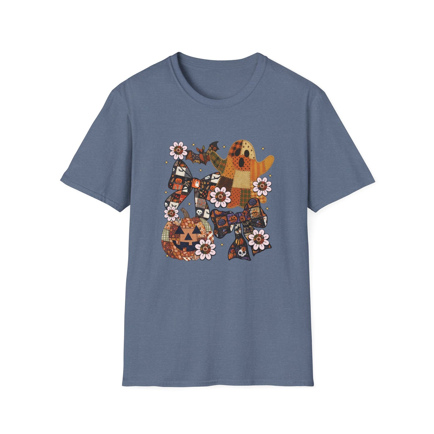Fall Halloween Patchwork Tee Unisex T-Shirt