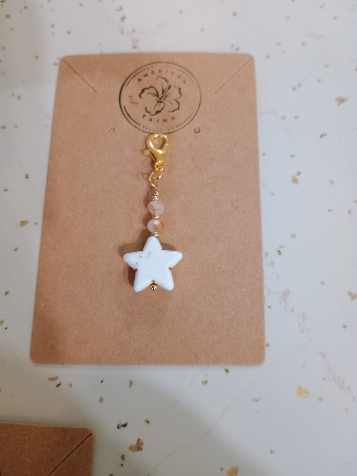 White Star Zipper Charm & Keychain Accessory