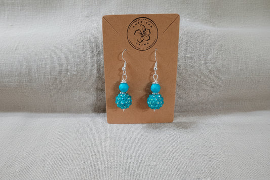 Turquoise handmade dangle earrings