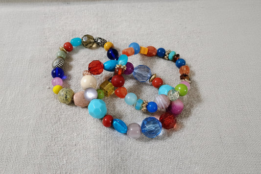 mixed beads bracelet set