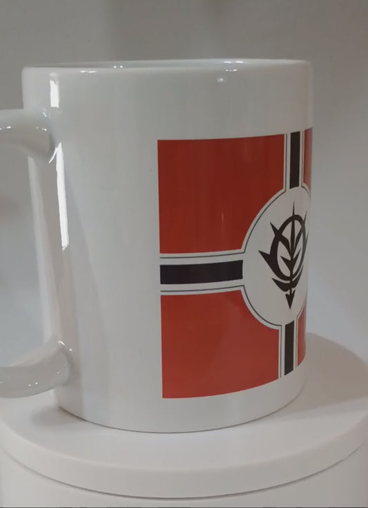 Mobile Suit Gundam Mug - Zeon Flag & Green Zaku II | Gundam Coffee Mug