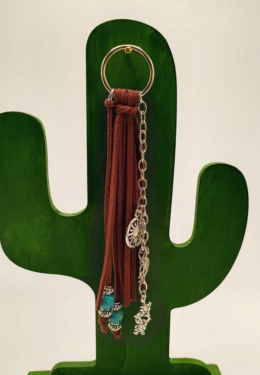 Leather Tassel keychain
