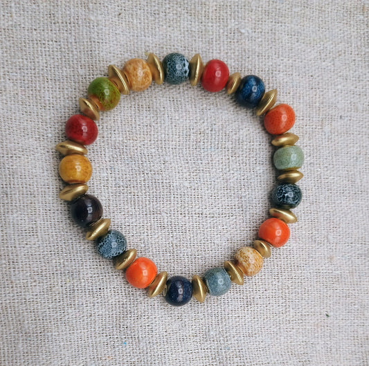 Colorful Porcelain Beads Bracelet