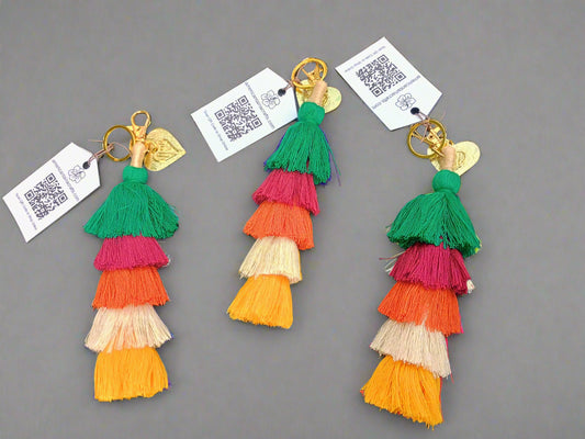 Colorful Long Tassel Keychain