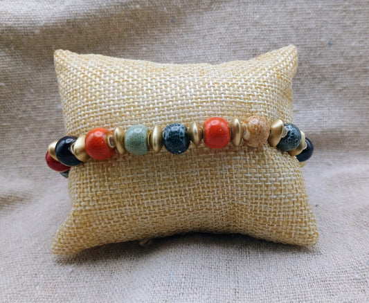 Colorful Porcelain Beads Bracelet