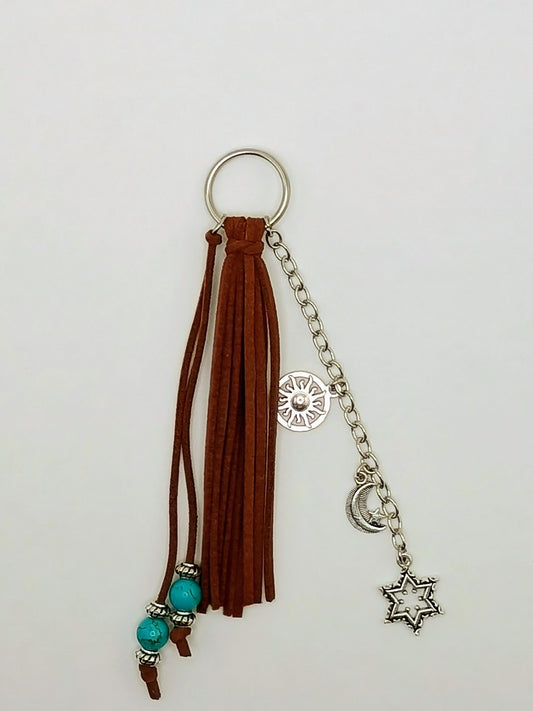 Leather Tassel keychain