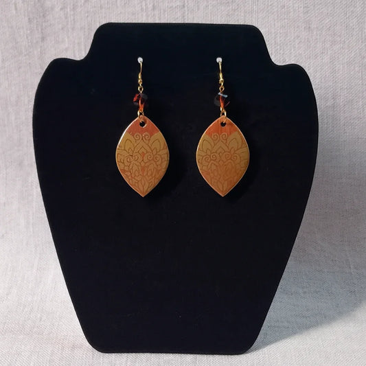 Mandala Muse Earrings - Handmade Boho Teardrop Earrings with Sacred Geometry - American Taina Crafts 